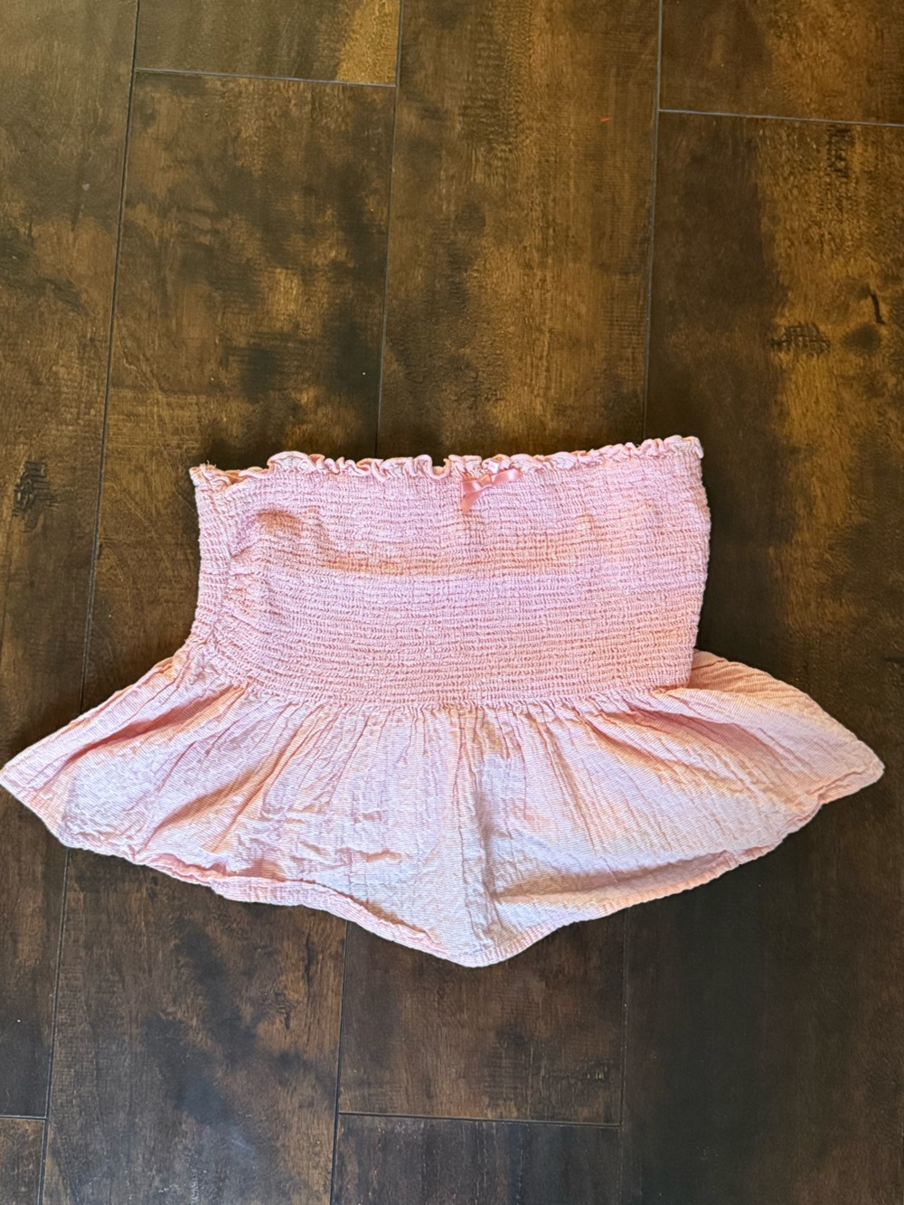 Urban Outfitters Pink Smocked Skirted Tube Top